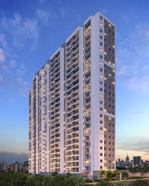Vibra Vila Romana — Fachada noturna